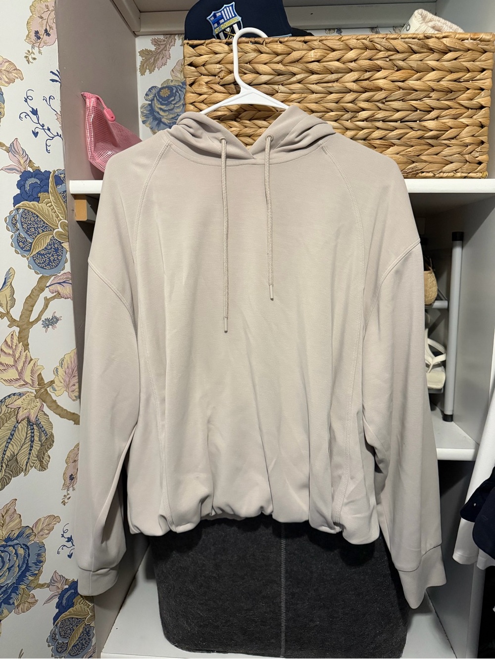 Athleta Light Cream Pullover Hoodie